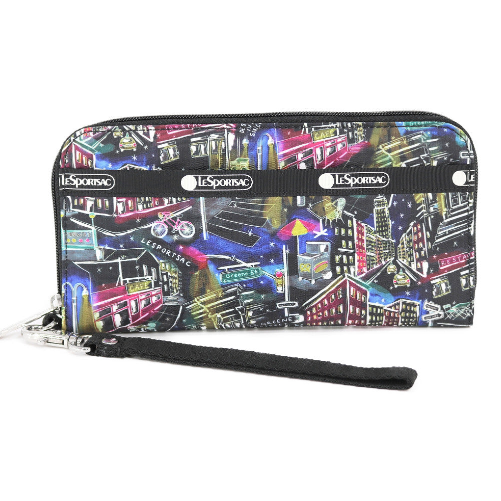 LeSportsac レスポートサック ラウンドファスナー 長財布 3462 TECH WALLET WRISTLET HB55 NYC WINTER BLACK