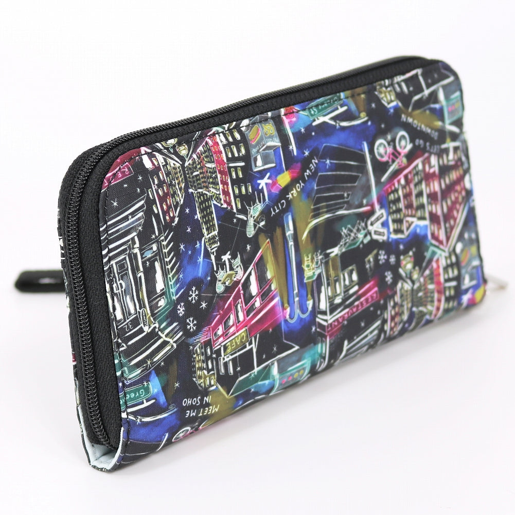 LeSportsac レスポートサック ラウンドファスナー 長財布 3462 TECH WALLET WRISTLET HB55 NYC WINTER BLACK