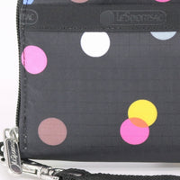 LeSportsac レスポートサック ラウンドファスナー 長財布 3462 TECH WALLET WRISTLET HC50 MULTICOLOR DOTS BLACK