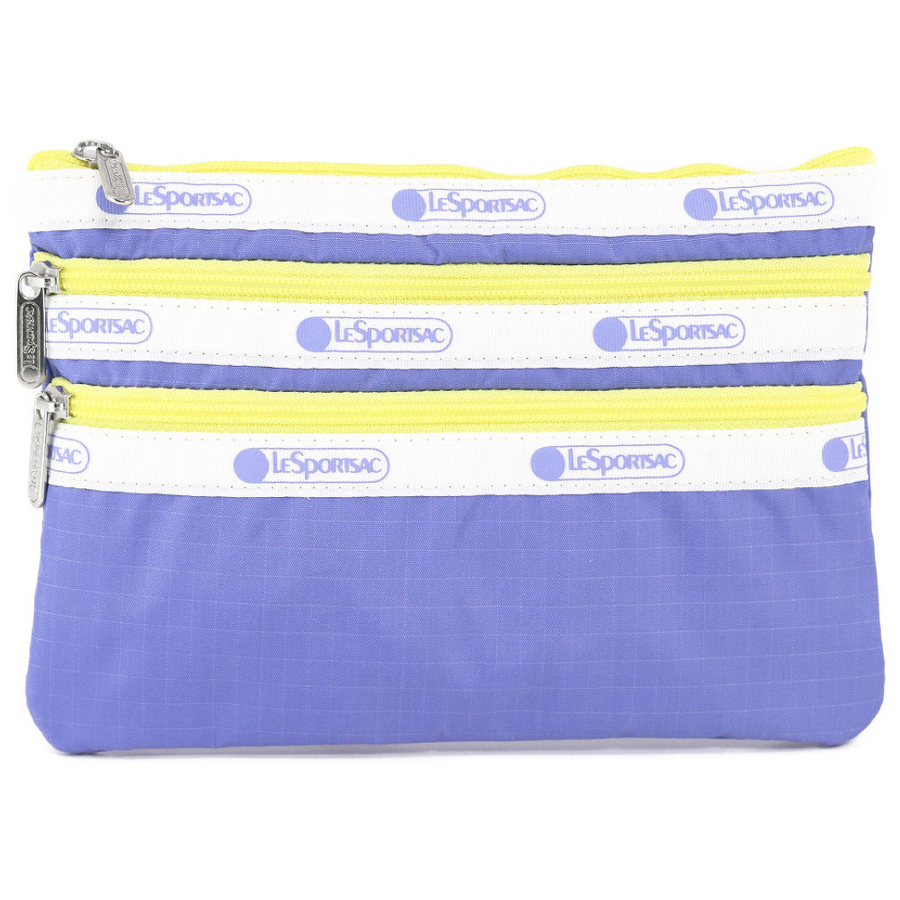 LeSportsac レスポートサック ポーチ 7158 3 ZIP COSMETIC RA02 DEEP PERIWINKLE
