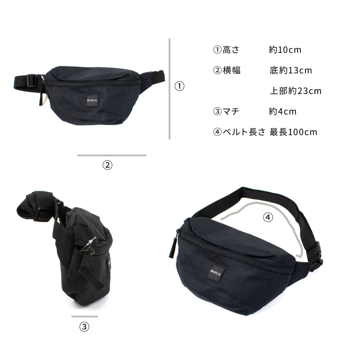 ルーカ ウエストパック II ブラック AVYBA00125 RVCA RVCA WAIST PACK II