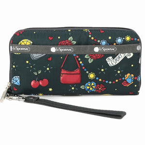 LeSportsac レスポートサック ラウンドファスナー 長財布 3462 TECH WALLET WRISTLET E465 KEEPSAKE MEMORY