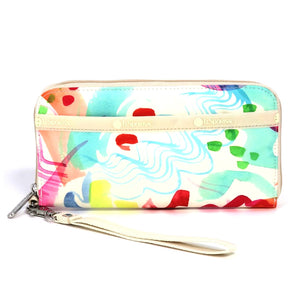 LeSportsac レスポートサック ラウンドファスナー 長財布 3462 TECH WALLET WRISTLET E838 ABSTRACT CANVAS