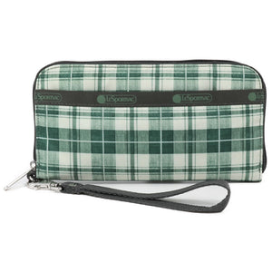 LeSportsac レスポートサック ラウンドファスナー 長財布 3462 TECH WALLET WRISTLET U291 AUTUMN GREEN CHECK