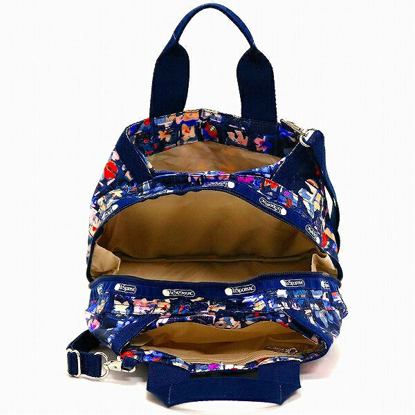 レスポートサック ショルダーバッグ 斜めがけ 大人 LeSportsac SMALL SIMONE VERY MERRY NAVY