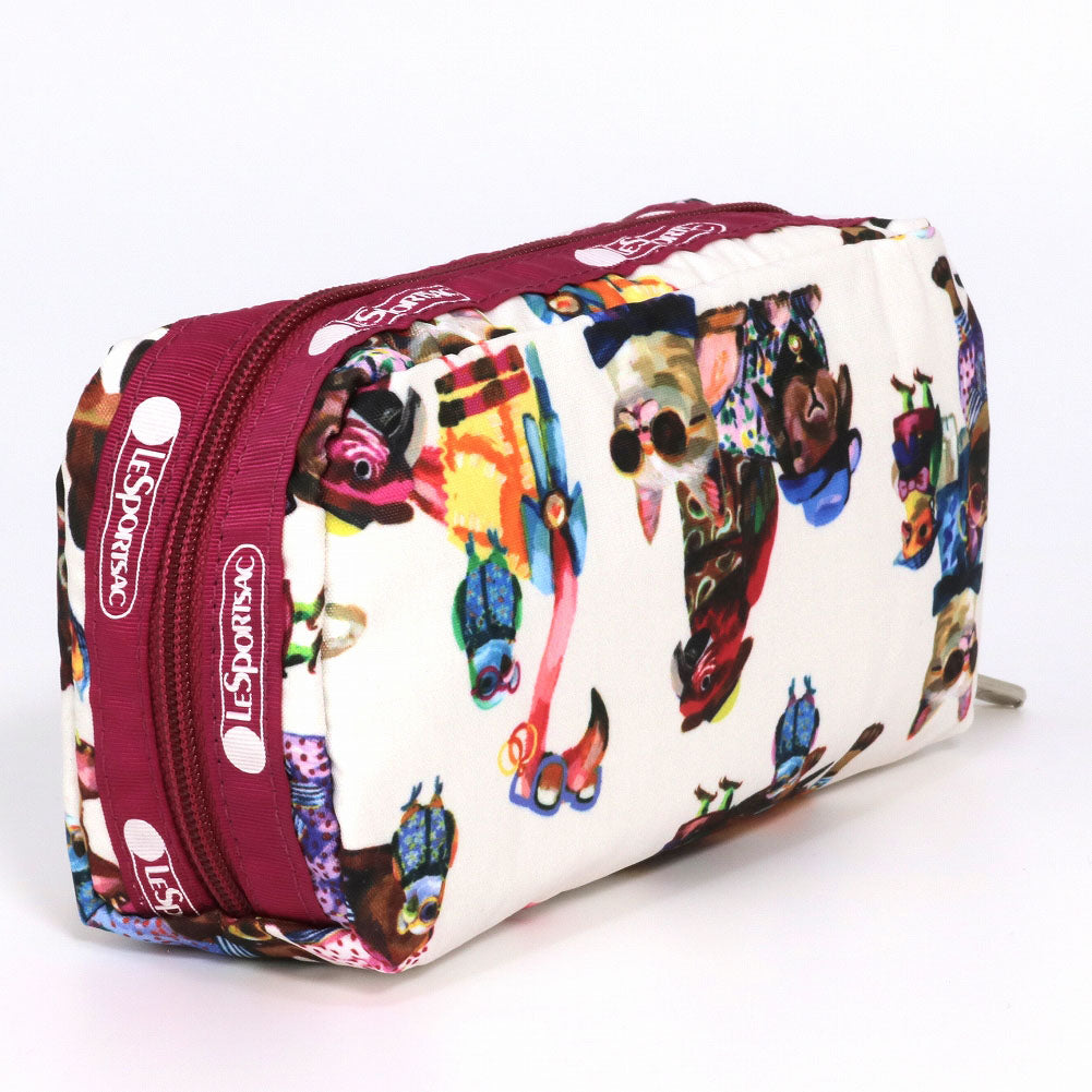 レスポートサック ポーチ 6511 E636 ANIMAL PARTY レクタングラーコスメティック クリーム LeSportsac