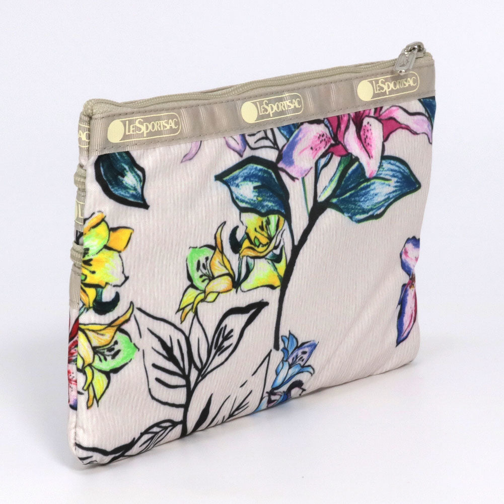 レスポートサック ポーチ 7158 E543 WISTFUL FLORALS 3ZIP コスメティック ホワイト LeSportsac