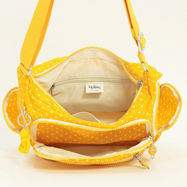 キプリング ショルダーバッグ 斜めがけ 大人 Kipling GABBIE S Soft Dot Yellow