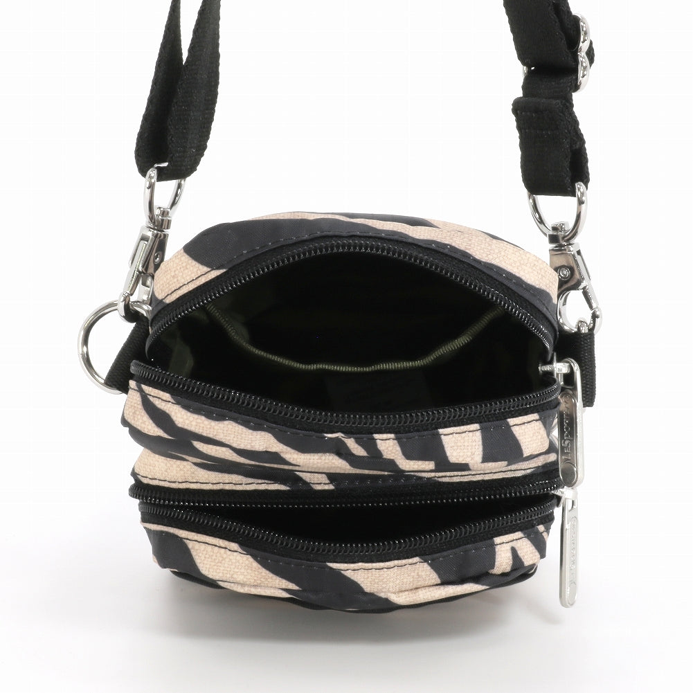 LeSportsac レスポートサック ショルダーバッグ 1301 Mini Phone Bag HC94 RAFFIA ZEBRA