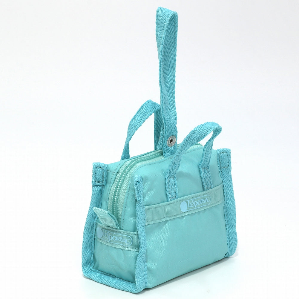 LeSportsac レスポートサック チャームポーチ 1611 MICRO WEEKENDER CHARM RA08 PALE TURQUOISE