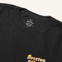 BRIXTON DISTRICT S/S STT ヴィンテージ感 BLACK WORN WASH 100%綿 Tシャツ (16911)