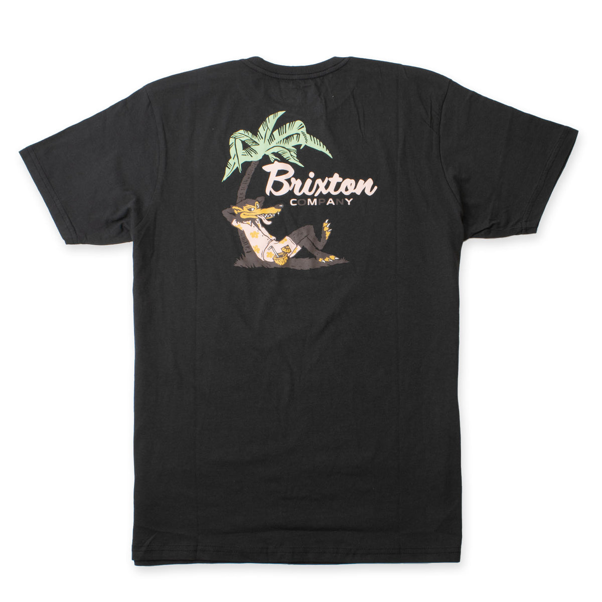 BRIXTON LEISURE S/S TLRT テイラードフィット BLACK 100%綿 Tシャツ (16917)