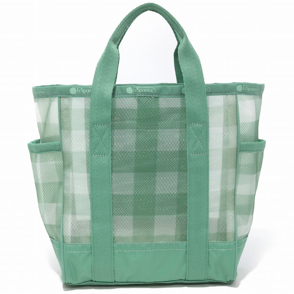 LeSportsac レスポートサック トートバッグ 1815 SHEER MED OPEN TOTE LD57 GREEN FIELD GINGHAM SHEER