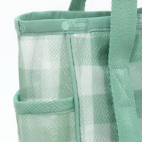 LeSportsac レスポートサック トートバッグ 1815 SHEER MED OPEN TOTE LD57 GREEN FIELD GINGHAM SHEER