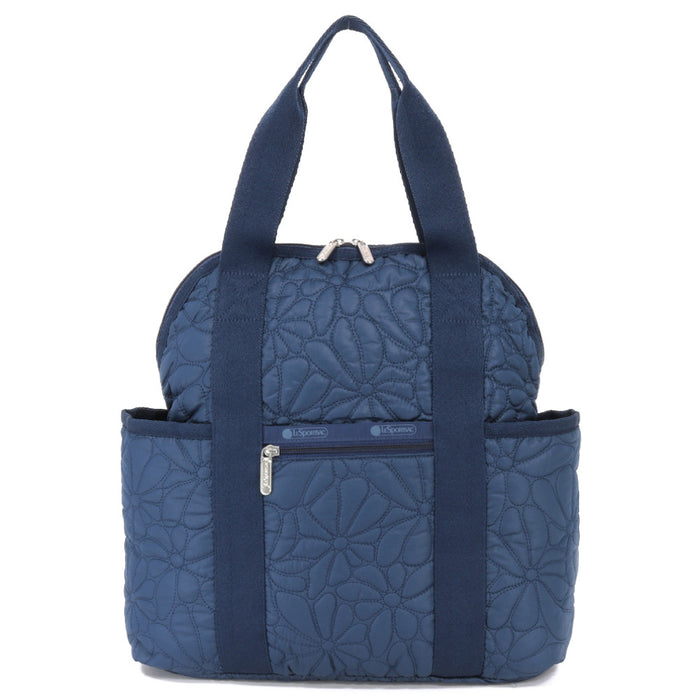 LeSportsac レスポートサック リュックサック 2442 DOUBLE TROUBLE BACKPACK C516 NAVY QUILTED BLOOMS