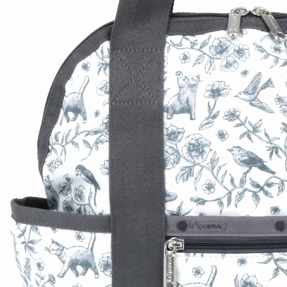 LeSportsac レスポートサック リュックサック 2442 DOUBLE TROUBLE BACKPACK E975 FLORAL BIRDS AND CATS