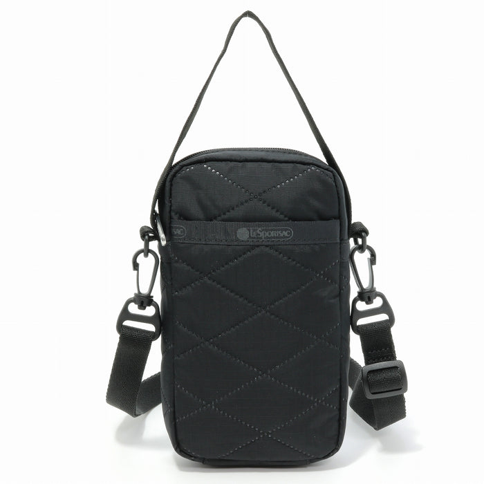 LeSportsac レスポートサック ショルダーバッグ 3505 MINI PHONE CROSSBODY HE62 Black Cross Deboss