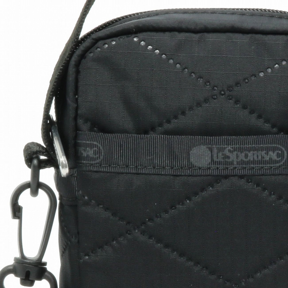 LeSportsac レスポートサック ショルダーバッグ 3505 MINI PHONE CROSSBODY HE62 Black Cross Deboss