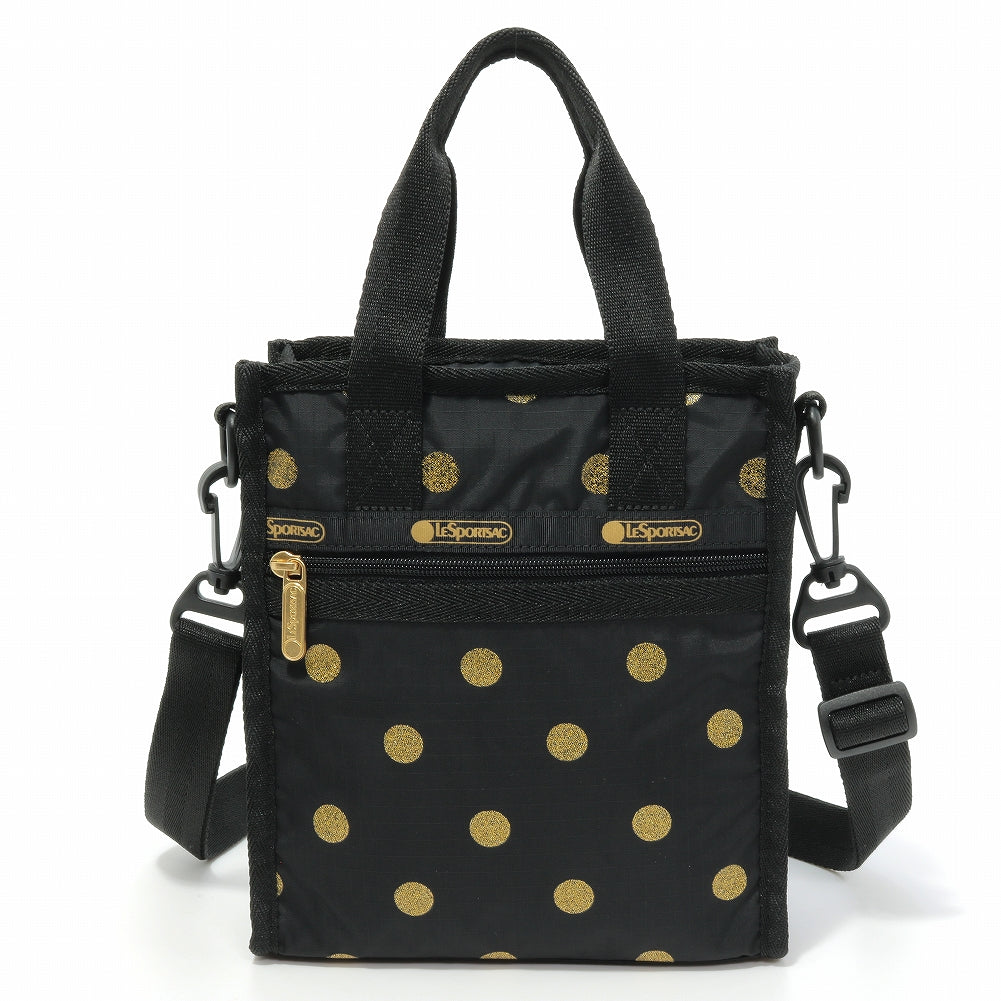 LeSportsac レスポートサック ショルダーバッグ 3714 MINI N/S TOTE HE69 Gold Glitter Dots