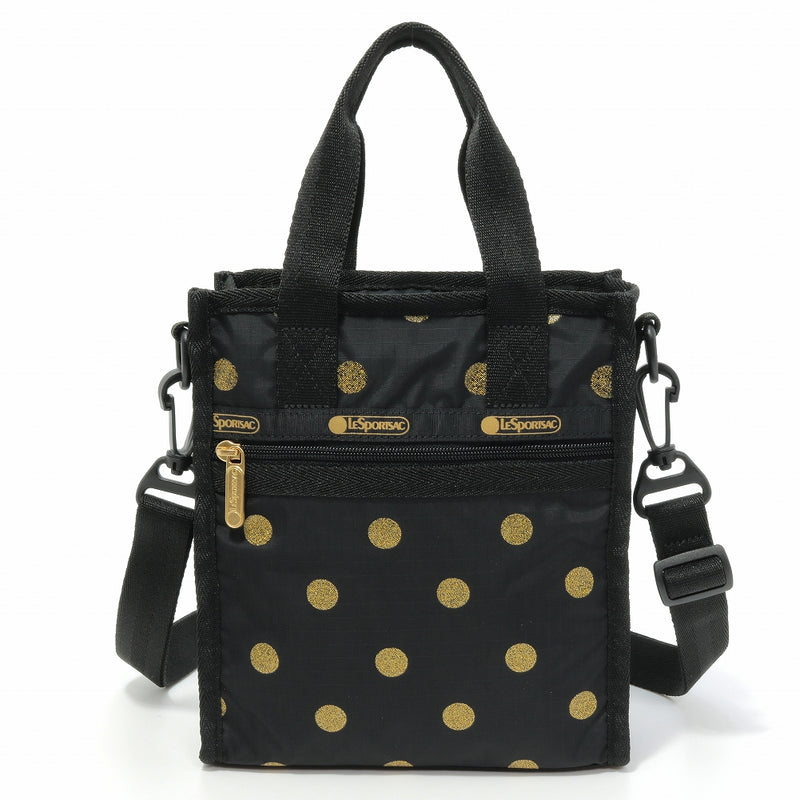 LeSportsac レスポートサック ショルダーバッグ 3714 MINI N/S TOTE HE69 Gold Glitter Dots
