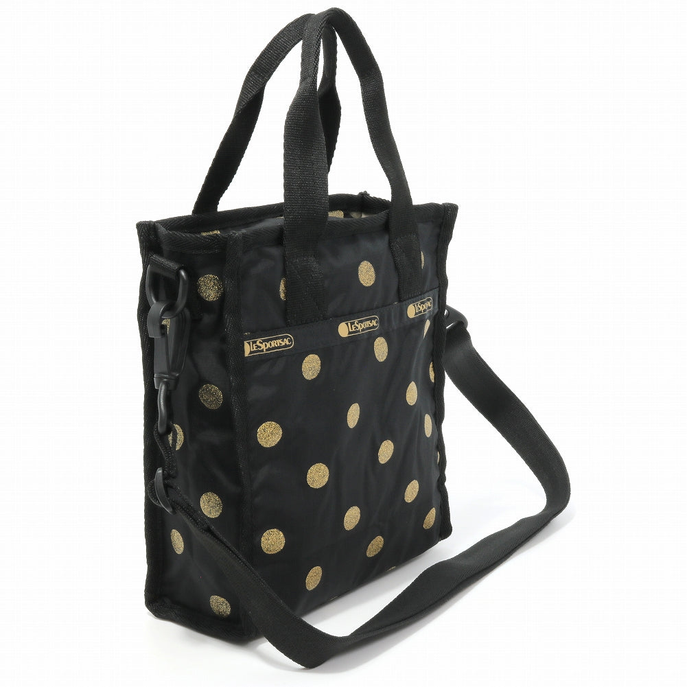 LeSportsac レスポートサック ショルダーバッグ 3714 MINI N/S TOTE HE69 Gold Glitter Dots