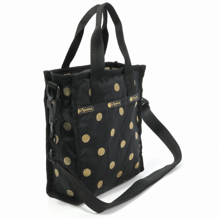 LeSportsac レスポートサック ショルダーバッグ 3714 MINI N/S TOTE HE69 Gold Glitter Dots