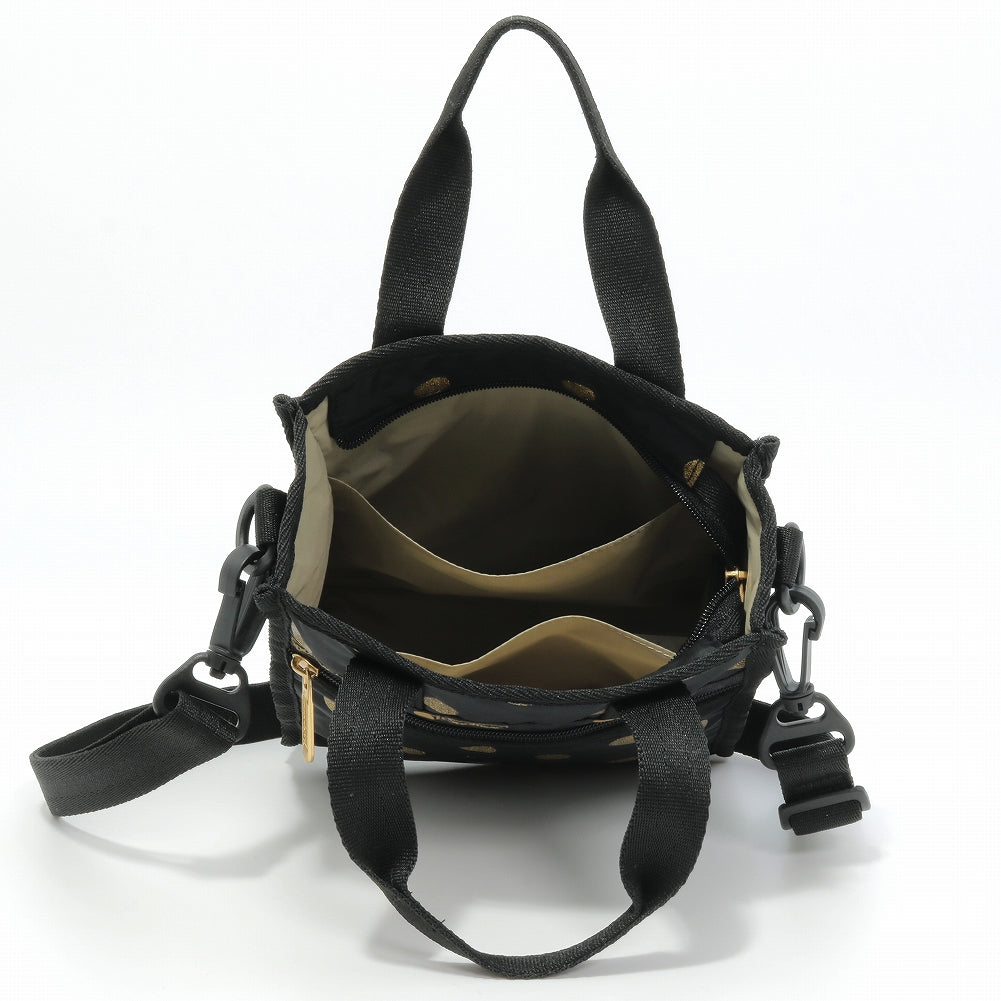 LeSportsac レスポートサック ショルダーバッグ 3714 MINI N/S TOTE HE69 Gold Glitter Dots