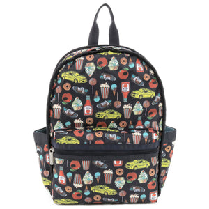 LeSportsac レスポートサック リュックサック 3746 ROUTE SM BACKPACK HC49 NEW YORK ICONS NAVY
