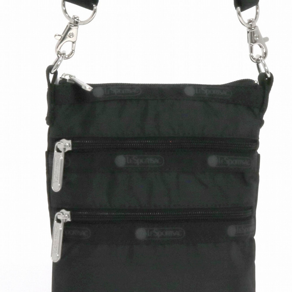 LeSportsac レスポートサック ショルダーバッグ 4007 3 ZIP CROSSBODY R086 RECYCLED BLACK