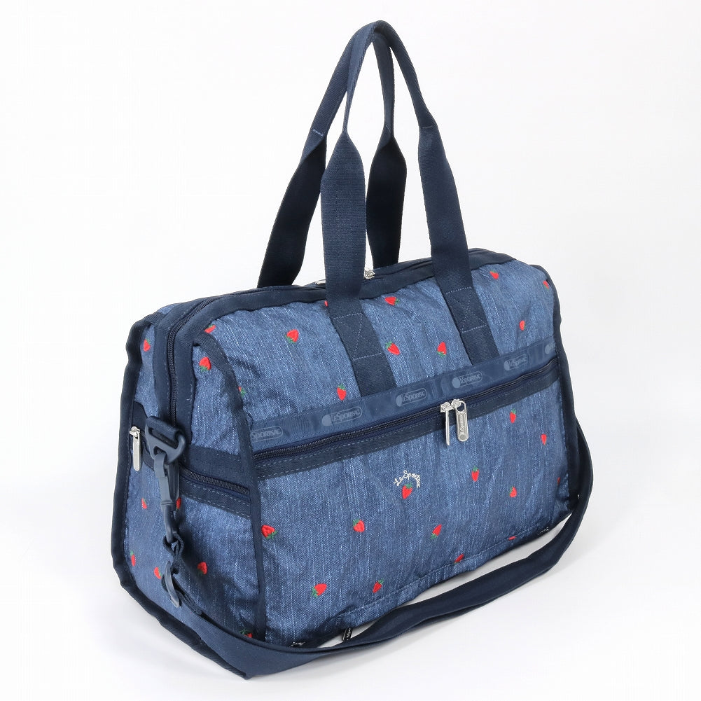 LeSportsac レスポートサック ボストンバッグ 4318 DELUXE MED WEEKENDER U228 DENIM STRAWBERRY