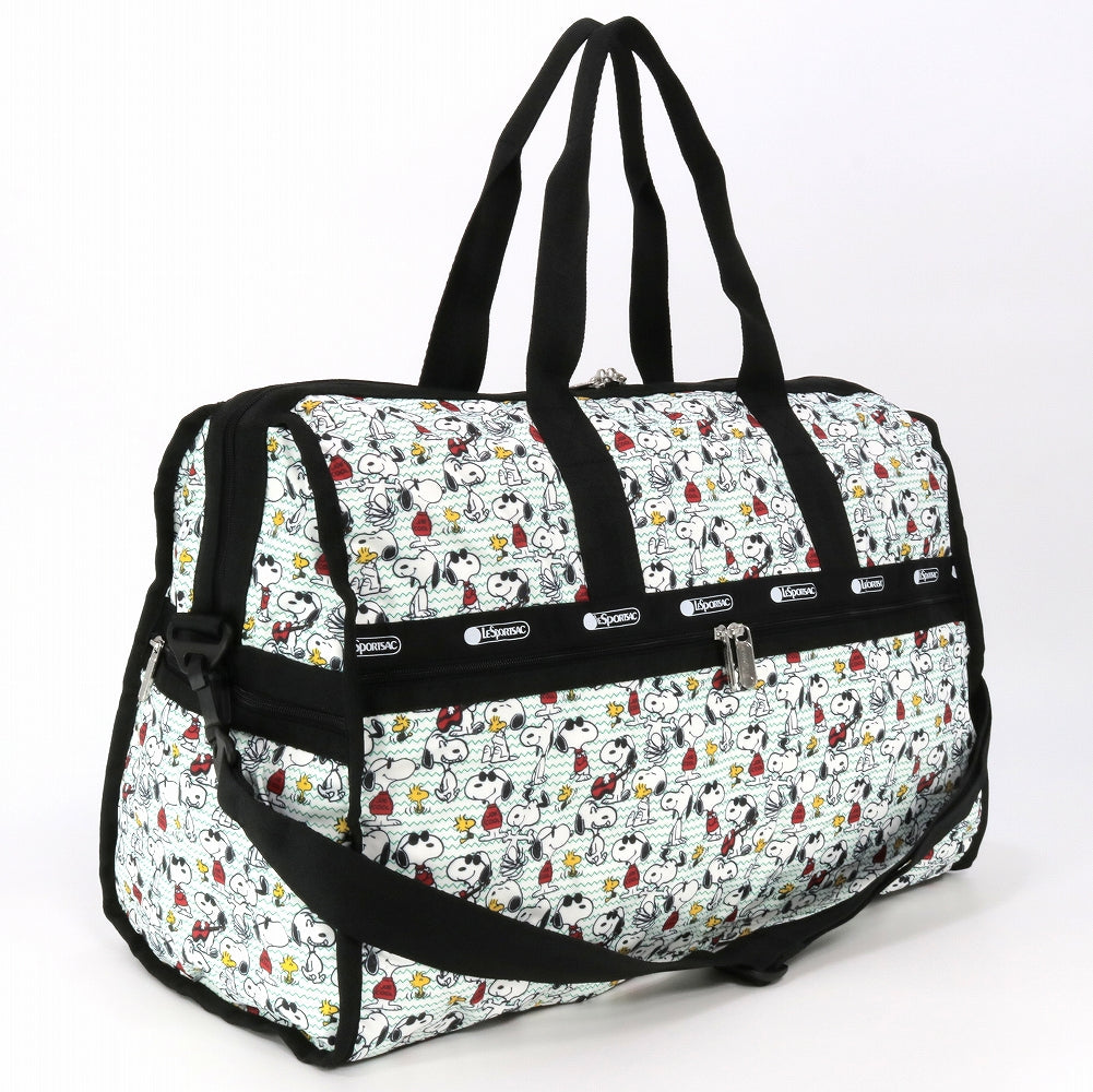 LeSportsac レスポートサック ボストンバッグ 4319 DELUXE LG WEEKENDER E955 SNOOPY AND WOODSTOCK