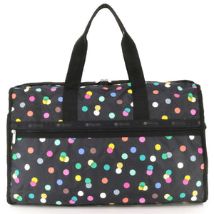 LeSportsac レスポートサック ボストンバッグ 4319 DELUXE LG WEEKENDER HC50 MULTICOLOR DOTS BLACK