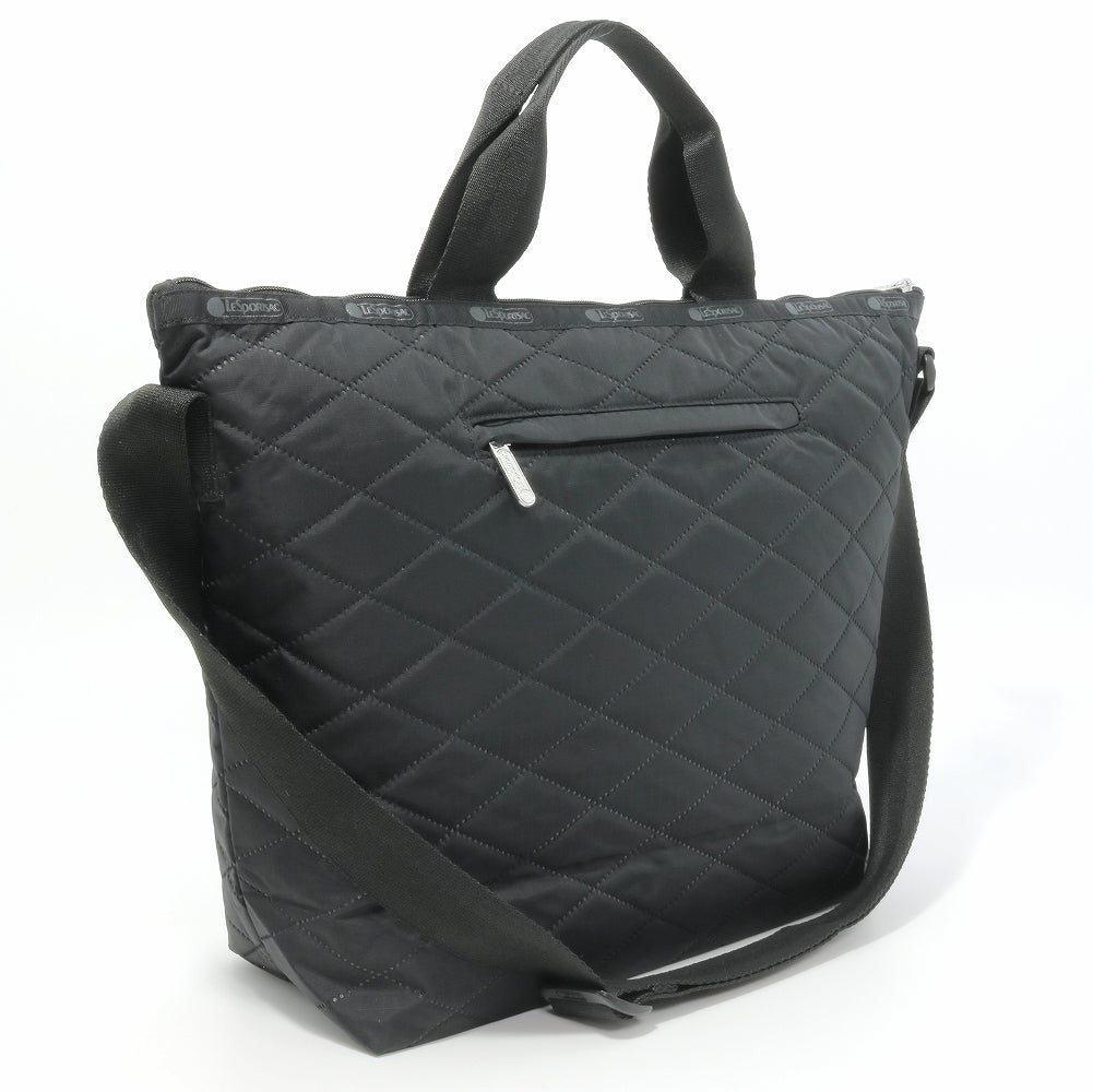 LeSportsac レスポートサック トートバッグ 4360 DELUXE EASY CARRY TOTE HE62 Black Cross Deboss