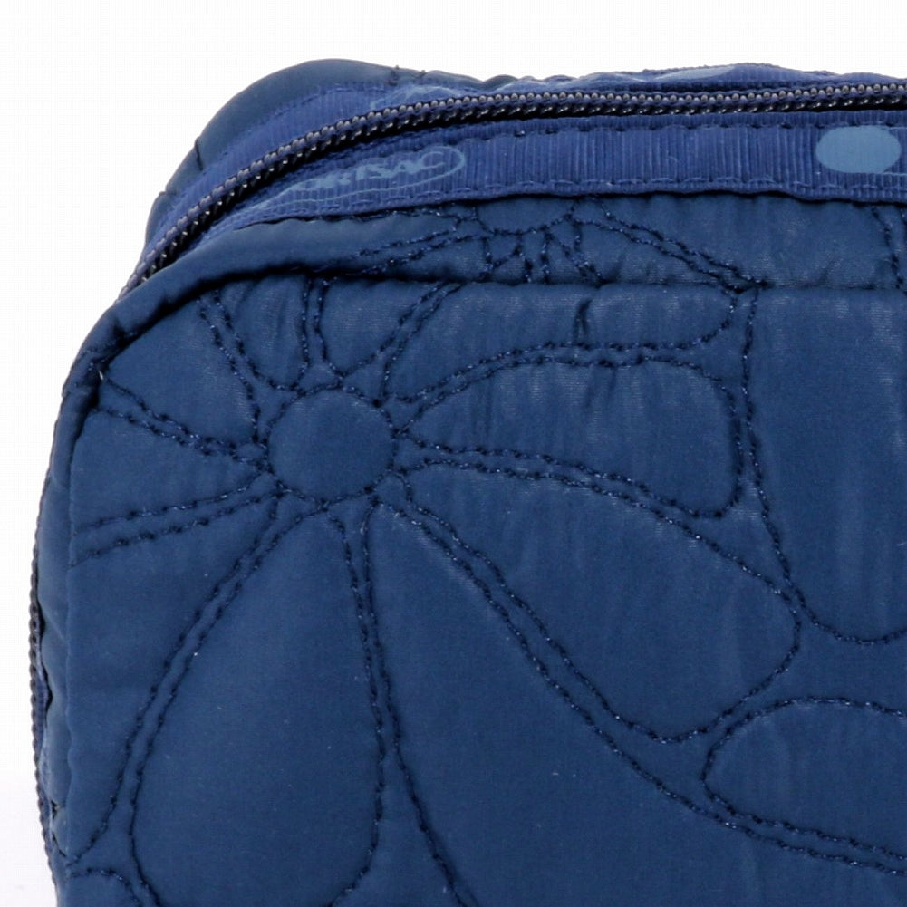 LeSportsac レスポートサック ポーチ 6511 RECTANGULAR COSMETIC C516 NAVY QUILTED BLOOMS