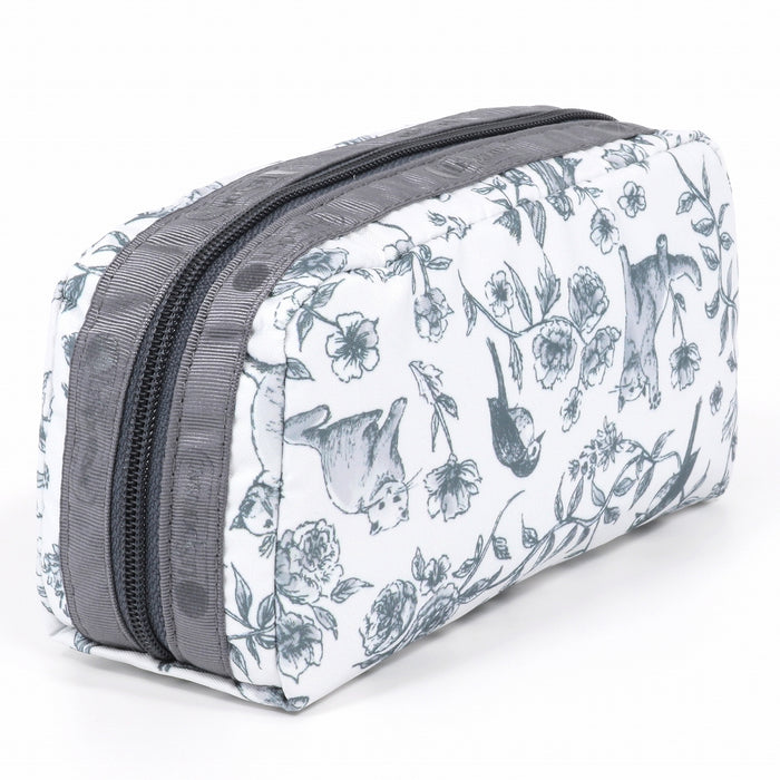 LeSportsac レスポートサック ポーチ 6511 RECTANGULAR COSMETIC E975 FLORAL BIRDS AND CATS