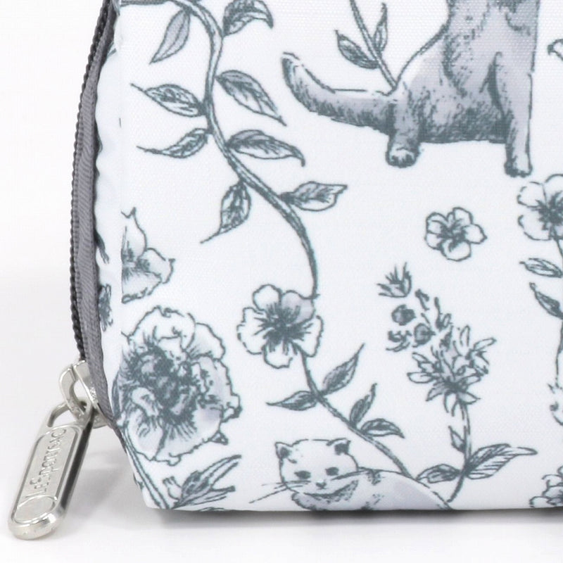 LeSportsac レスポートサック ポーチ 6511 RECTANGULAR COSMETIC E975 FLORAL BIRDS AND CATS
