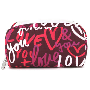 LeSportsac レスポートサック ポーチ 6511 RECTANGULAR COSMETIC HB50 LOVE NOTES BERRY