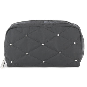 LeSportsac レスポートサック ポーチ 6511 RECTANGULAR COSMETIC HB74 BLACK QUILT STUDS