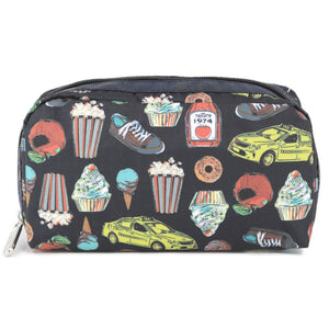 LeSportsac レスポートサック ポーチ 6511 RECTANGULAR COSMETIC HC49 NEW YORK ICONS NAVY