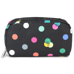 LeSportsac レスポートサック ポーチ 6511 RECTANGULAR COSMETIC HC50 MULTICOLOR DOTS BLACK