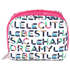 LeSportsac レスポートサック ポーチ 6701 SQUARE COSMETIC HB53 LECUTEST WHITE