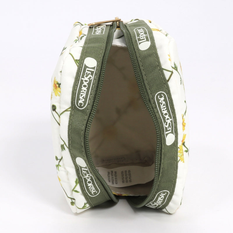 LeSportsac レスポートサック ポーチ 6701 SQUARE COSMETIC HC11 DAISY CROSS ECRU
