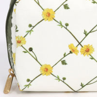 LeSportsac レスポートサック ポーチ 6701 SQUARE COSMETIC HC11 DAISY CROSS ECRU