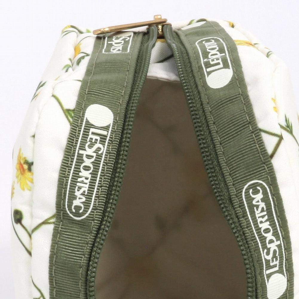 LeSportsac レスポートサック ポーチ 6701 SQUARE COSMETIC HC11 DAISY CROSS ECRU