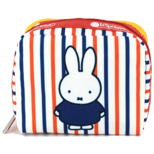 LeSportsac レスポートサック ポーチ 6701 SQUARE COSMETIC L266 MIFFY STRIPE/ GOLD SQ