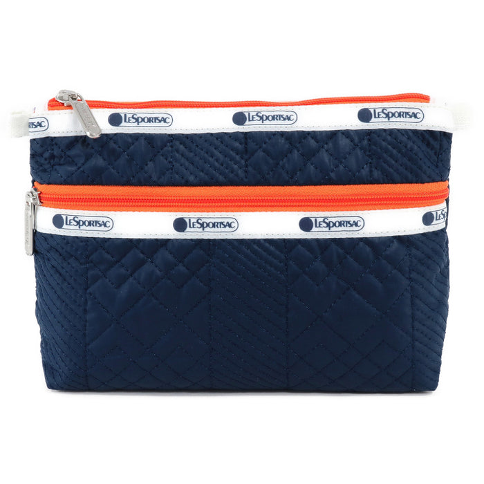LeSportsac レスポートサック ポーチ 7105 COSMETIC CLUTCH E968 SWEATER QUILTING NAVY