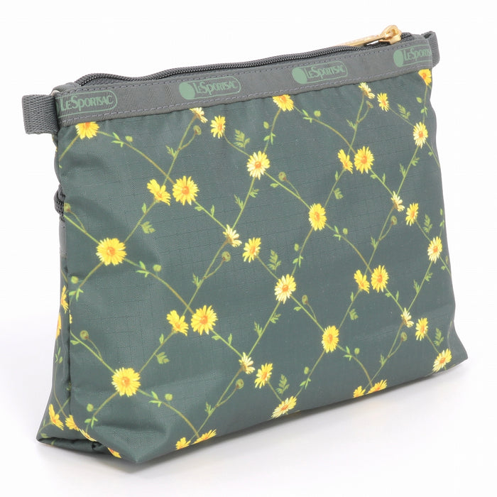 LeSportsac レスポートサック ポーチ 7105 COSMETIC CLUTCH HC10 DAISY CROSS GREEN
