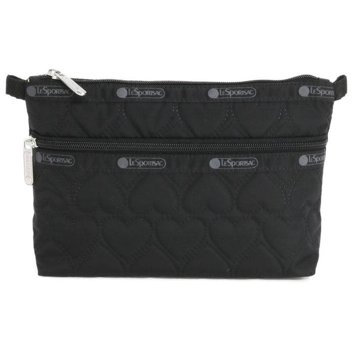LeSportsac レスポートサック ポーチ 7105 COSMETIC CLUTCH HC14 BLACK HEART DEBOSS