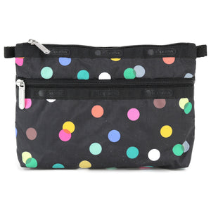 LeSportsac レスポートサック ポーチ 7105 COSMETIC CLUTCH HC50 MULTICOLOR DOTS BLACK