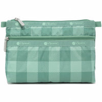 LeSportsac レスポートサック ポーチ 7105 COSMETIC CLUTCH HF53 GREEN FIELD GINGHAM